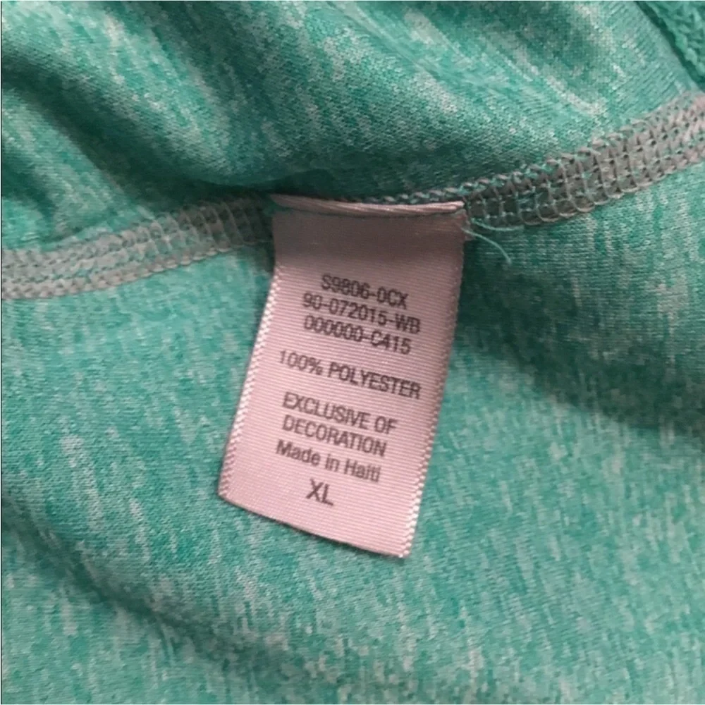 Champion Duodry short sleeve athletic tee Womans size XL green & gray - Picture 13 of 16